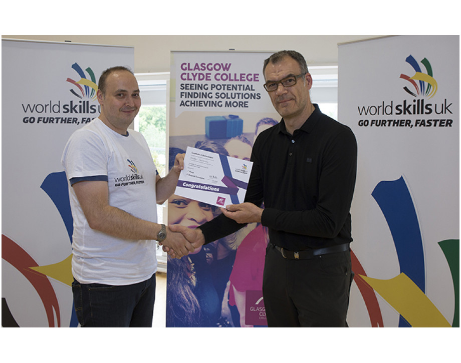 Stuart Thomson First Place IT Support Technician Winner At Wordskills Competition