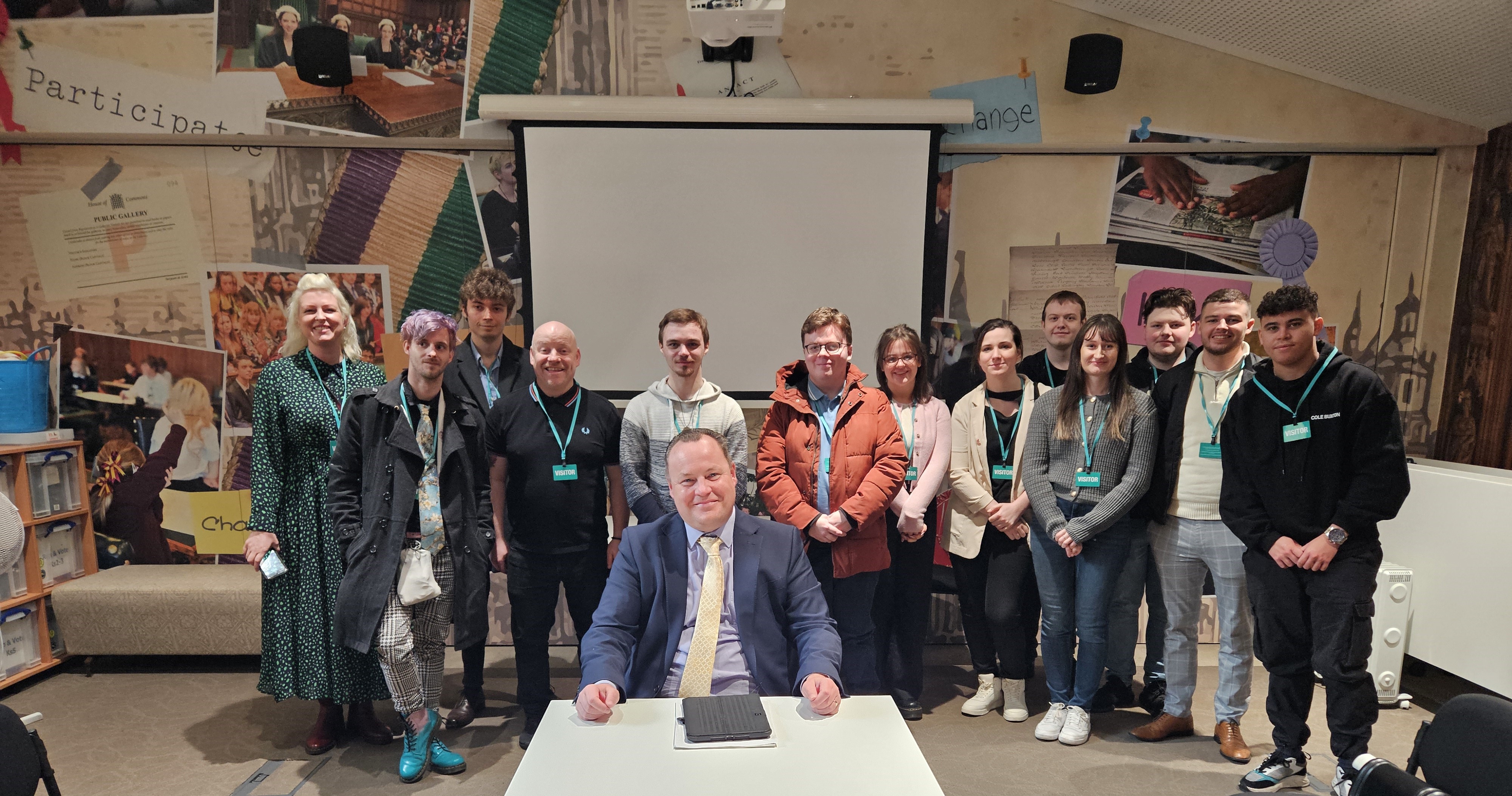Chris Stephens MP with students