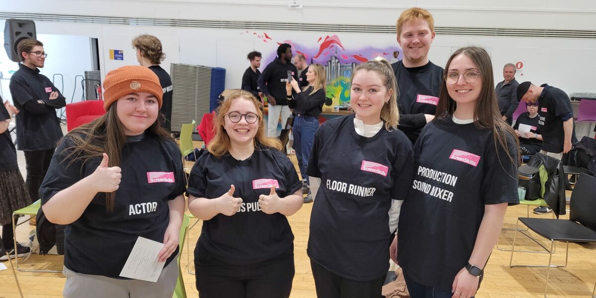 Glasgow Clyde College Media Students during a Screen Scotland event